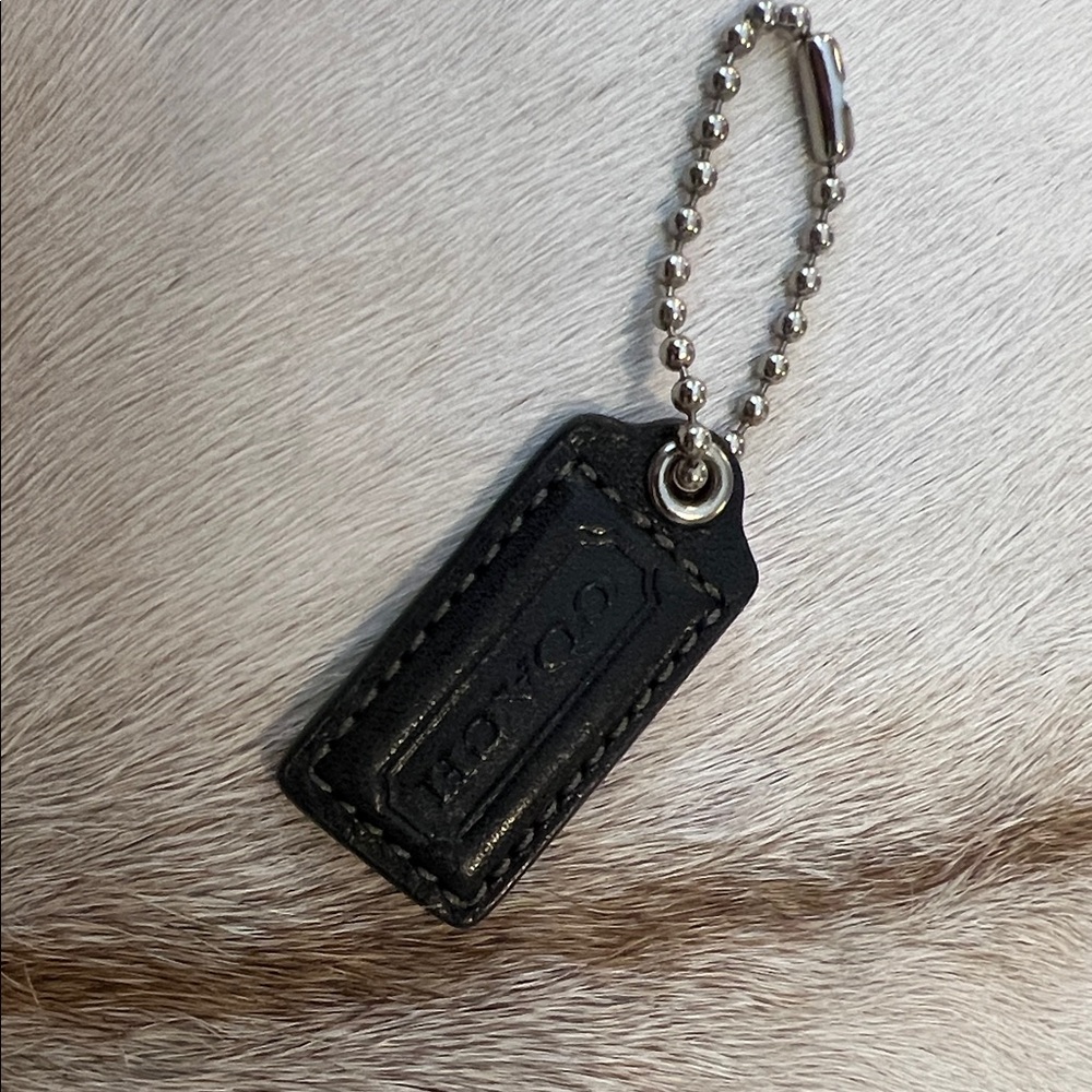 Coach Black Leather Key Holder
